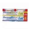 Dentonic Ultra-whitening Refreshing Lemon Mint & Peppermint Gel Toothpaste + 2 Toothbrushes 70g + 70g (Pack of 2)